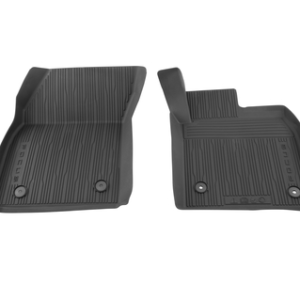 Preproge za vse vremenske razmere spredaj, črne, pladenj z dvignjenimi robovi